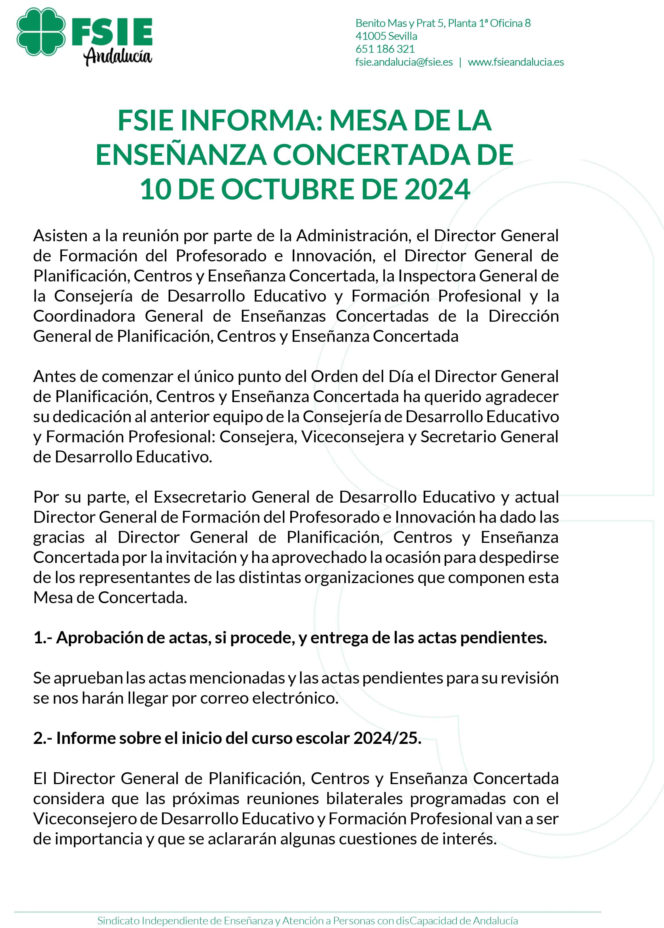 Resumen Mesa Concertada 10 octubre 2024