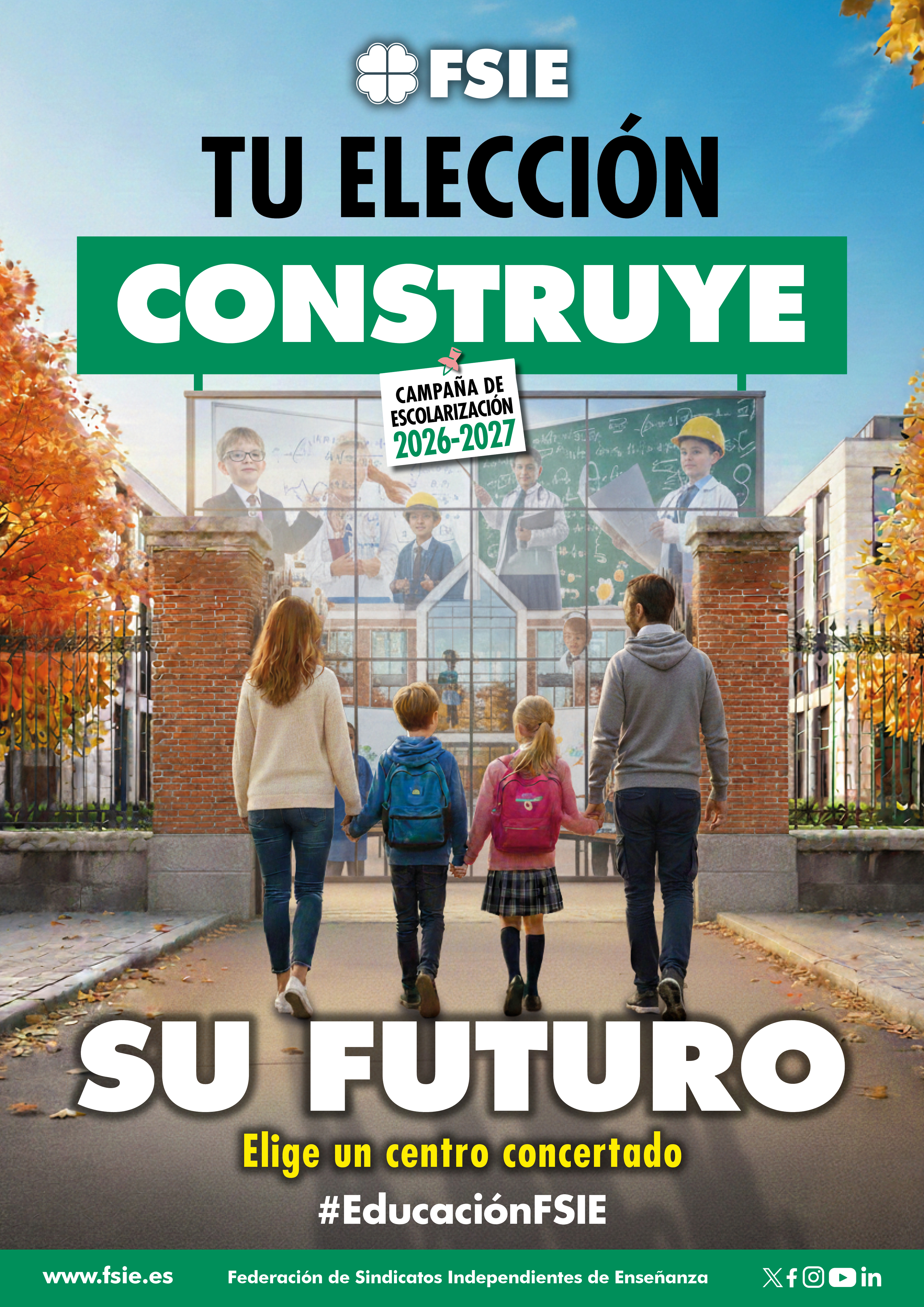 Cartel A3 Escolari concertado 2026 2027 castellano