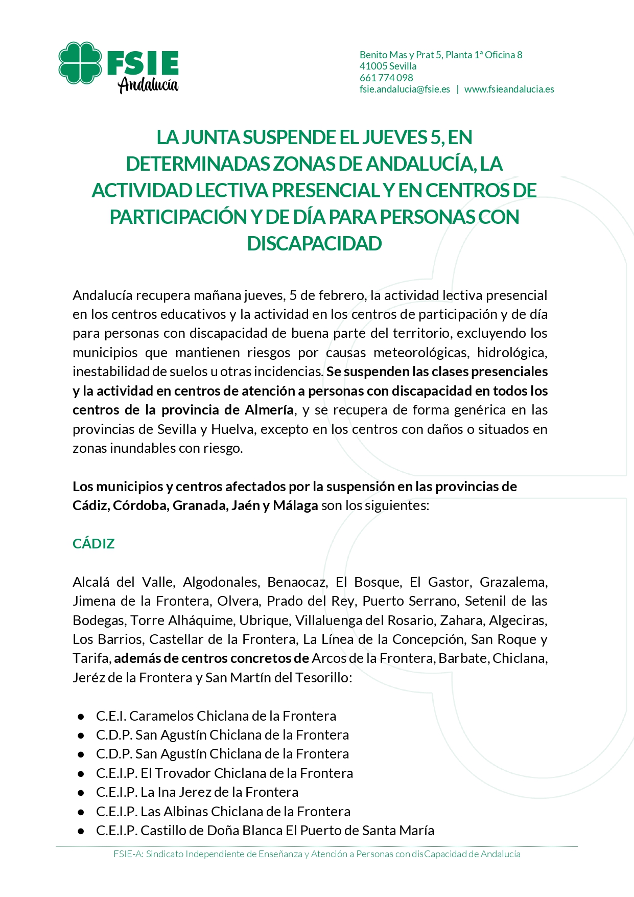 Listado de municipios y centros suspensión actividad lectiva y asistencial 5 2 26 page 0001