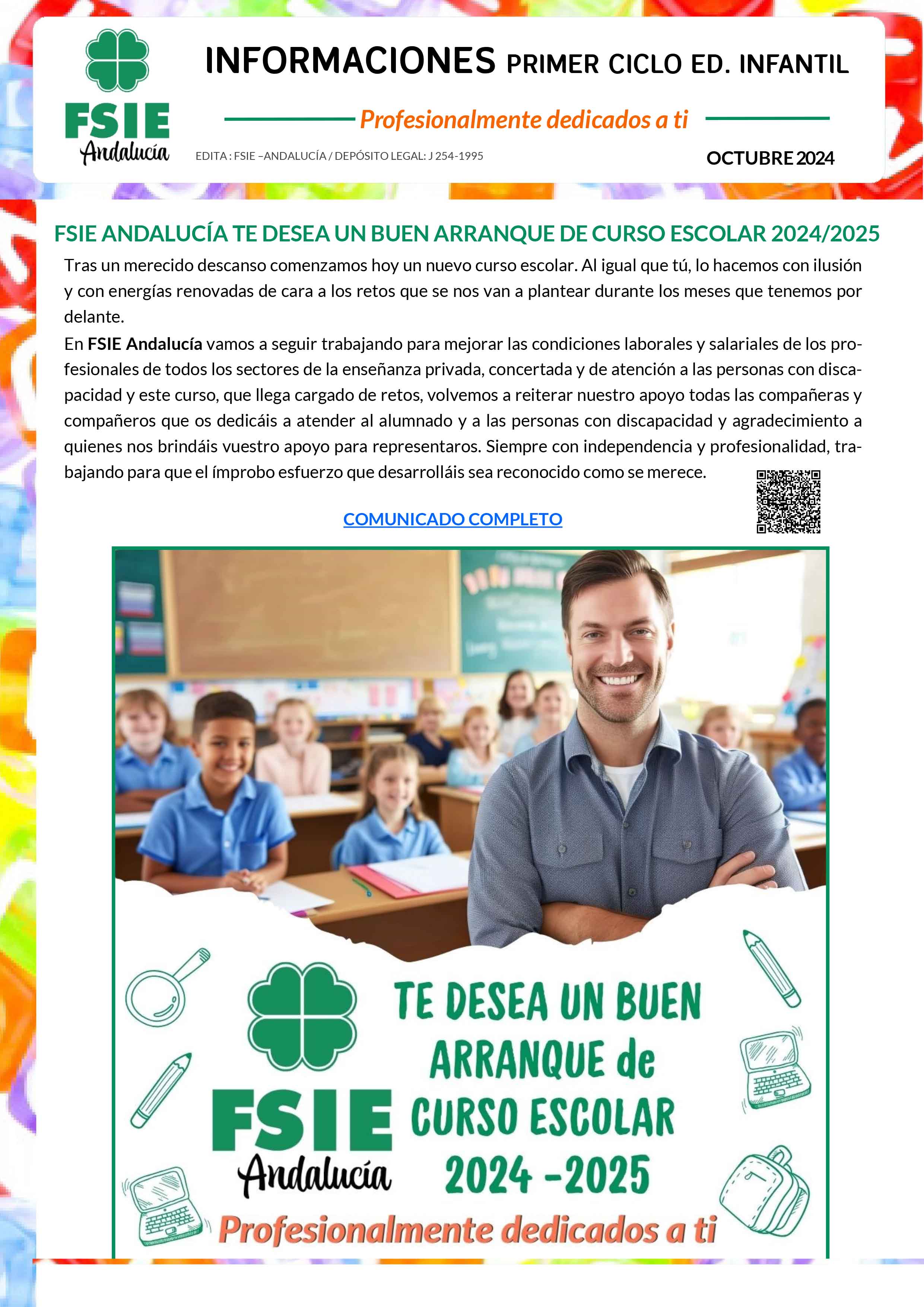 Informaciones Ed. Infantil octubre 2024