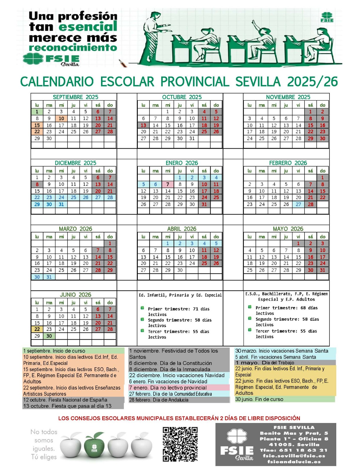 CALENDARIO ESCOLAR 2025 26 Definitivo sevilla